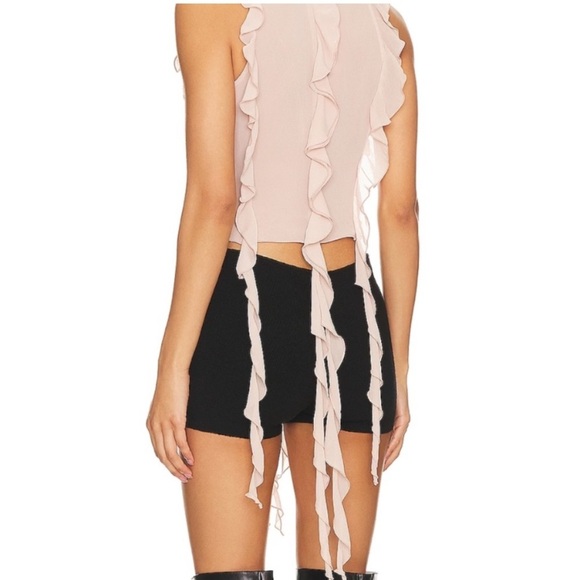 NBD Manju Blush Sleeveless Ruffled Top - Picture 2 of 10